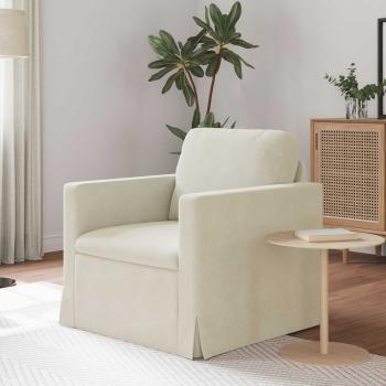 ARDEBO.de - Sofa Creme Gesamtabmessungen: 78 x 78 x 80 cm (B x T x H) Samt