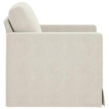 Sofa Creme Gesamtabmessungen: 78 x 78 x 80 cm (B x T x H) Samt