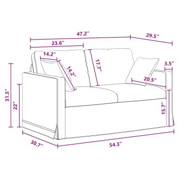 Sofa Dunkelgrau Gesamtabmessungen: 138 x 78 x 80 cm (B x T x H)