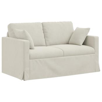 Sofa Creme Gesamtabmessungen: 138 x 78 x 80 cm (B x T x H) Samt