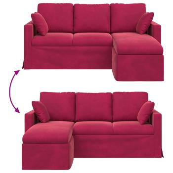 Sofa Weinrot Gesamtabmessungen: 178 x 134 x 80 cm (B x T x H)