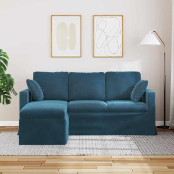 Sofa Blau Gesamtabmessungen: 178 x 134 x 80 cm (B x T x H) Samt