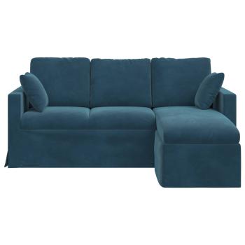 Sofa Blau Gesamtabmessungen: 178 x 134 x 80 cm (B x T x H) Samt