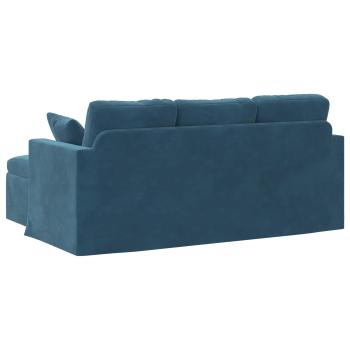 Sofa Blau Gesamtabmessungen: 178 x 134 x 80 cm (B x T x H) Samt