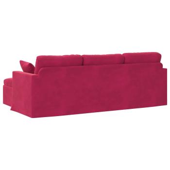 ARDEBO.de - Sofa Weinrot Gesamtabmessungen: 228 x 134 x 80 cm (B x T x H)