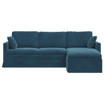Sofa Blau Gesamtabmessungen: 228 x 134 x 80 cm (B x T x H) Samt