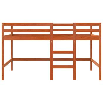 Loft Bett Wachsbraun 90 x 190 cm Massives Kiefernholz