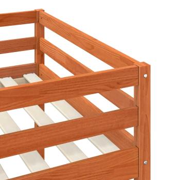 Loft Bett Wachsbraun 90 x 190 cm Massives Kiefernholz
