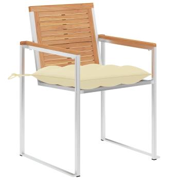Gartenstühle 8 Stk. mit Kissen Massivholz Teak