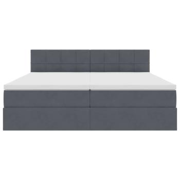 Aufbewahrungsbett mit Matratze Dunkelgrau 100 x 200 cm