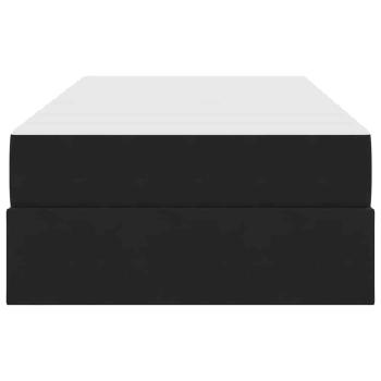 Aufbewahrungsbett mit Matratze Schwarz 90 x 190 cm Samt