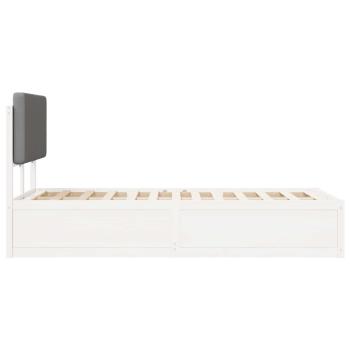 Bettgestell mit gepolstertem Kopfteil Hellgrau 120 x 200 cm