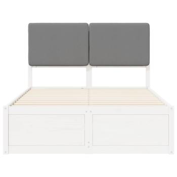 Bettgestell mit gepolstertem Kopfteil Hellgrau 120 x 190 cm