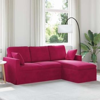ARDEBO.de - Sofa Weinrot Gesamtabmessungen: 198 x 134 x 80 cm (B x T x H)