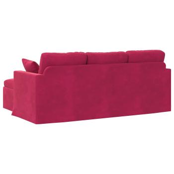 Sofa Weinrot Gesamtabmessungen: 198 x 134 x 80 cm (B x T x H)