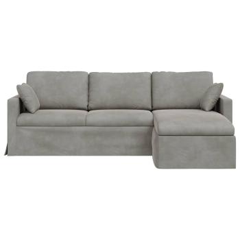 Sofa Hellgrau Gesamtabmessungen: 228 x 134 x 80 cm (B x T x H)