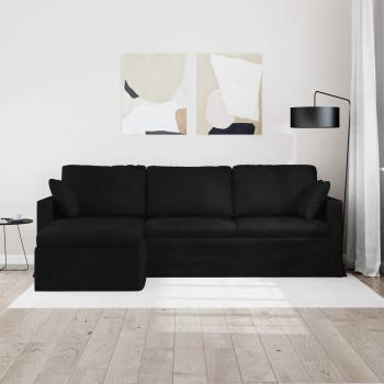 Sofa Schwarz Gesamtabmessungen: 228 x 134 x 80 cm (B x T x H)