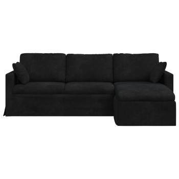 Sofa Schwarz Gesamtabmessungen: 228 x 134 x 80 cm (B x T x H)