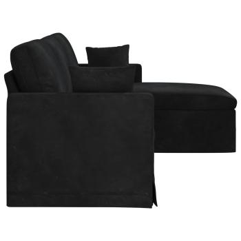 Sofa Schwarz Gesamtabmessungen: 228 x 134 x 80 cm (B x T x H)