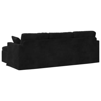 Sofa Schwarz Gesamtabmessungen: 228 x 134 x 80 cm (B x T x H)
