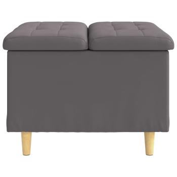 Aufbewahrungsottomane Grau 60 x 60 x 45 cm Kunstleder