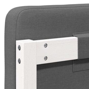 ARDEBO.de - Gepolstertes Kopfteil mit Kopfteil Weiß und Hellgrau 75 cm