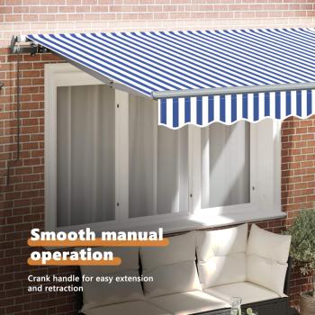 Einziehbare Markise Blau 300 x 200 cm Stoff