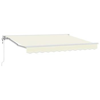 Einziehbare Markise Creme 300 x 200 cm Polyester und Metall