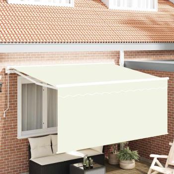 ARDEBO.de - Einziehbare Markise Creme 300 x 200 cm Stoff