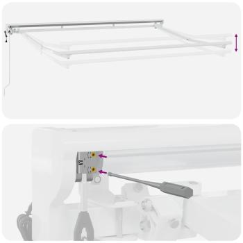 Einziehbare Markise Creme 300 x 200 cm Polyester und Aluminium