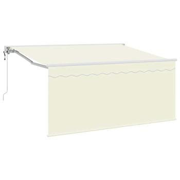 Einziehbare Markise Creme 300 x 200 cm Polyester und Aluminium