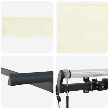 Einziehbare Markise Creme 300 x 200 cm Stoff
