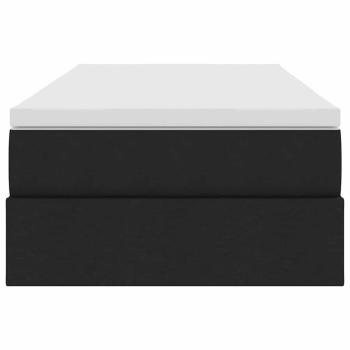 Aufbewahrungsbett mit Matratze Schwarz 90 x 200 cm Polyester
