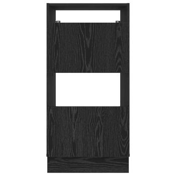 Wäscheschrank mit Tür Schwarz Eichen-Optik 50 x 68 x 102 cm
