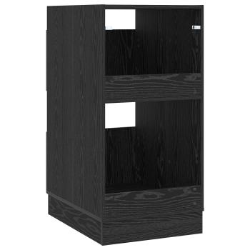 Wäscheschrank mit Tür Schwarz Eichen-Optik 50 x 68 x 102 cm