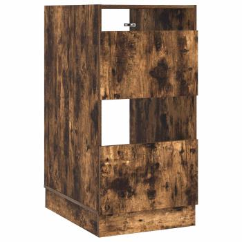 ARDEBO.de - Wäscheschrank mit Speicher Geräucherte Eiche Holzwerkstoff