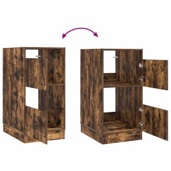 Wäscheschrank mit Speicher Geräucherte Eiche Holzwerkstoff