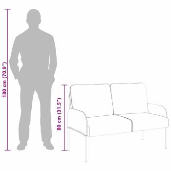 Sofas mit Kissen 110cm Creme Sperrholz