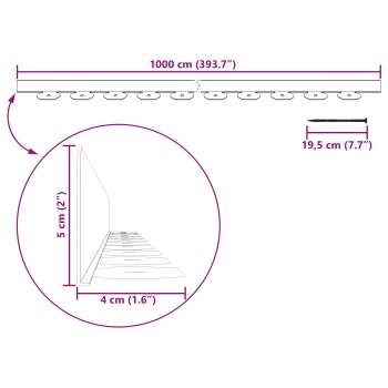 Rasenkanten Grün 1000 x 4 x 5 cm Kunststoff