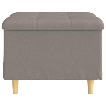 Aufbewahrungsottomane mit Kissen Taupe 60 x 60 x 45 cm Stoff