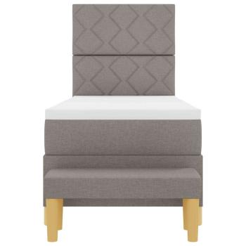 Boxspringbett mit Matratze mit Kopfteil Taupe 80 x 200 cm Stoff