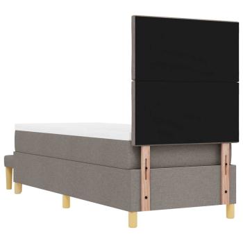 Boxspringbett mit Matratze mit Kopfteil Taupe 80 x 200 cm Stoff