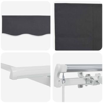 Einziehbare Markise Anthrazit 300 x 200 cm Stoff