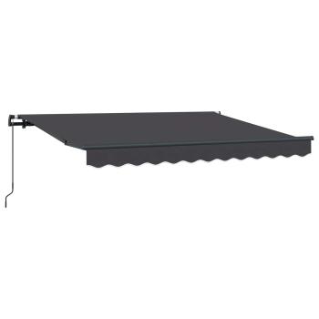 ARDEBO.de - Einziehbare Markise Anthrazit 300 x 200 cm Stoff