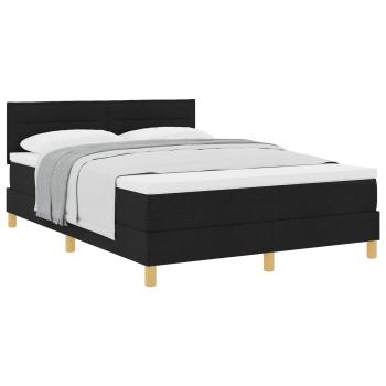 Boxspringbett mit Matratze Schwarz 140 x 190 cm Stoff