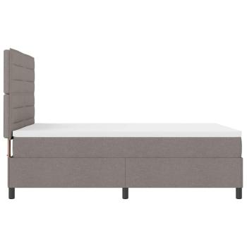 Boxspringbett mit Matratze Taupe 140 x 190 cm Stoff