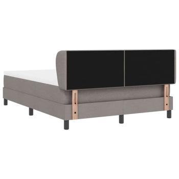 Boxspringbett mit Matratze Taupe 140 x 190 cm Stoff