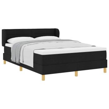 Boxspringbett mit Matratze Schwarz 140 x 190 cm Stoff
