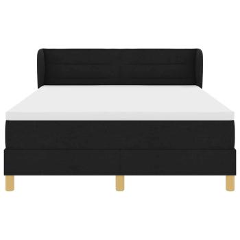 Boxspringbett mit Matratze Schwarz 140 x 190 cm Stoff
