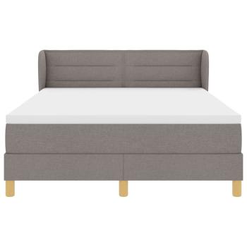 ARDEBO.de - Boxspringbett mit Matratze Taupe 140 x 200 cm Stoff